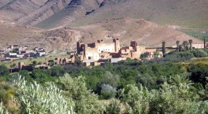 vista da lontano città di kasbah marocco